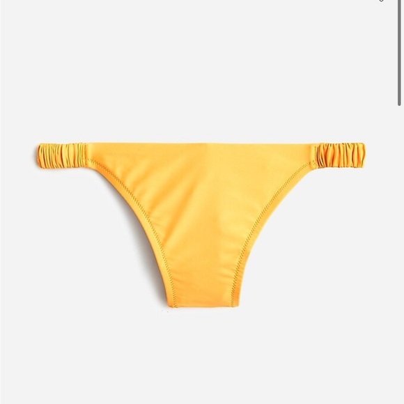 J.Crew Scrunchie-Strap Full-Coverage Bikini Bottom Size XXS Dandelion Yellow - Picture 1 of 7